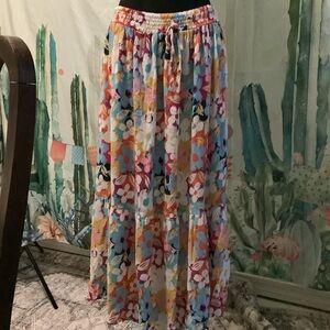 Floral Maxi Skirt - Multicolor size large